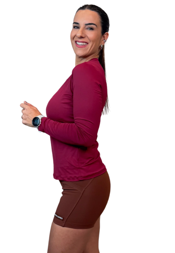 Camiseta Fem Manga Longa Rouge PWRD