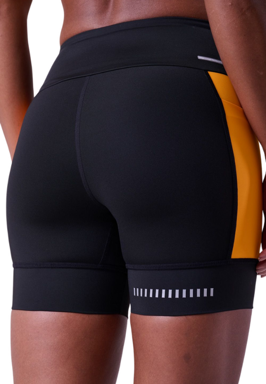 Bermuda Authen Grit Bossa 15 Cm Preto / Laranja