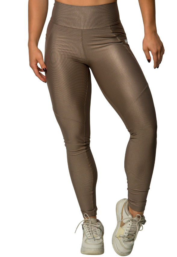 Legging C/ Bolso Lateral Castanho Wonder