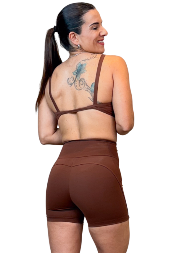 Shorts Bel C/ Bolso Chocolate