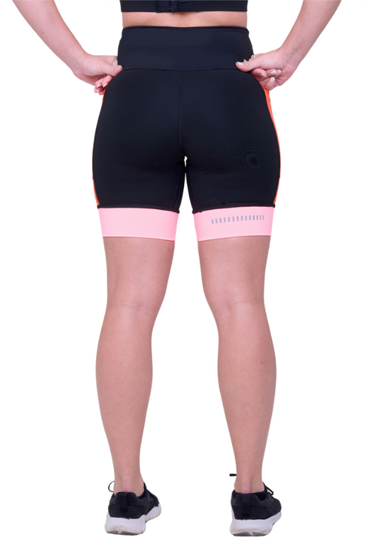 Bermuda Authen Grit Bossa 15 Cm Preto / Coral / Vermelho