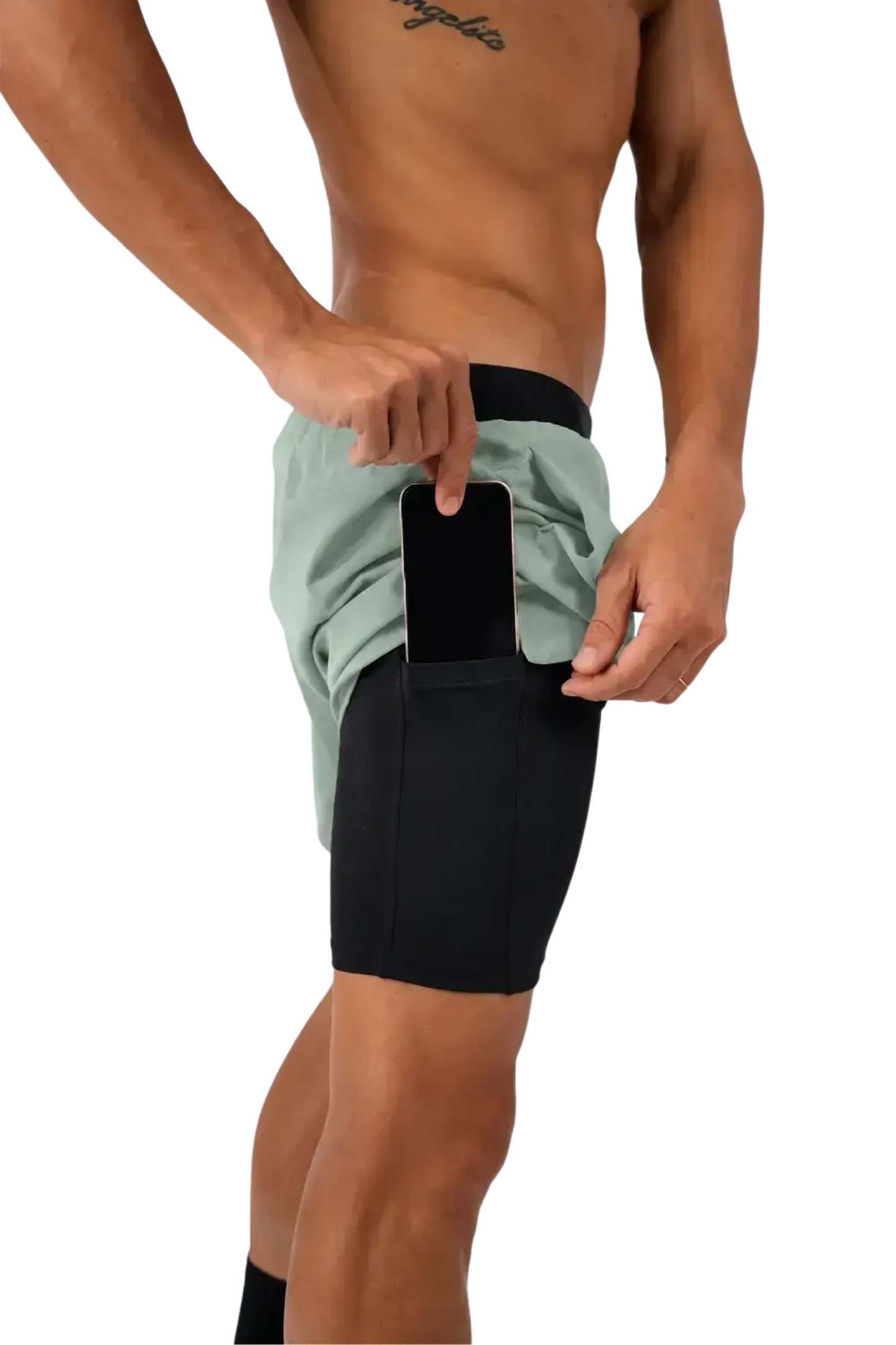 Shorts V3s c/ Lycra 2 em 1 Green Lurk