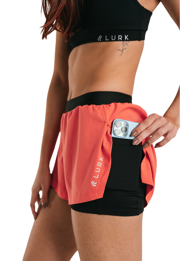 Shorts Curto 2 em 1 Coral Lurk