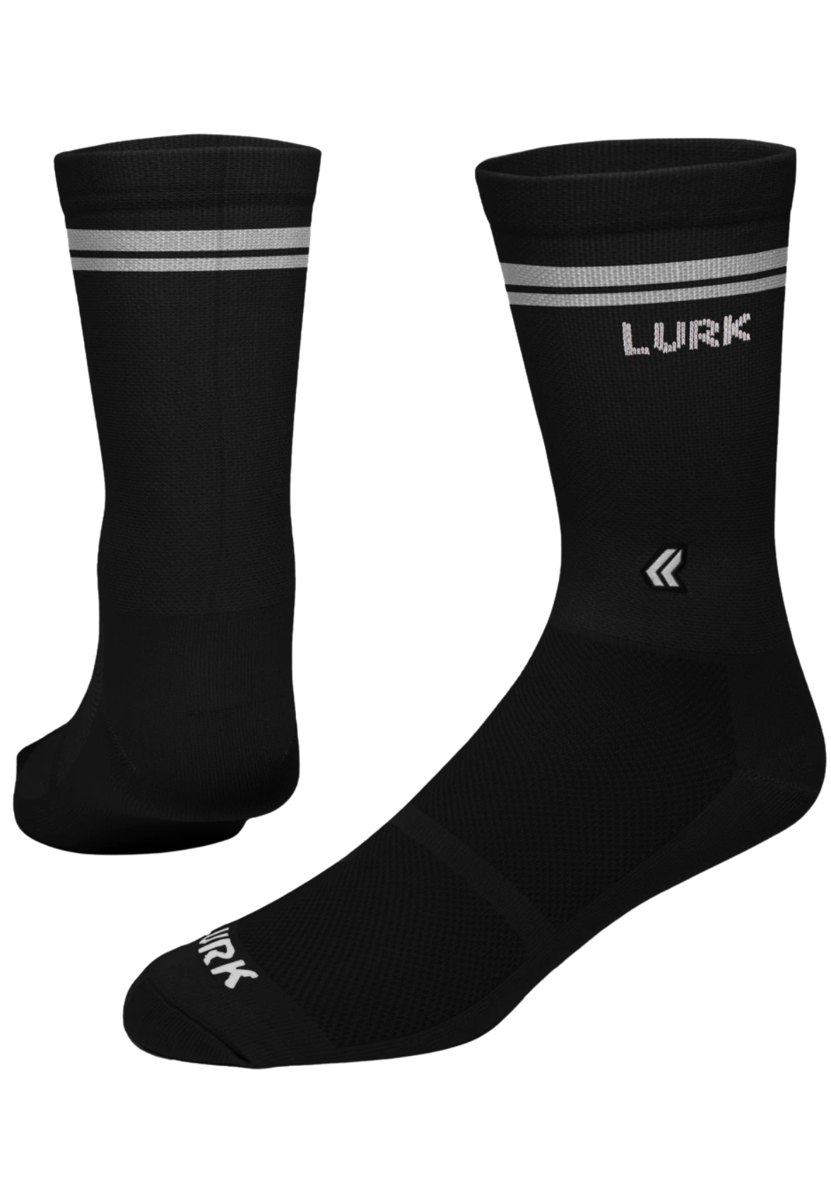 Meia Performance Preta Listras Lurk