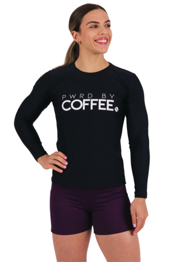 Camiseta Manga Longa Fem Preta PWRD