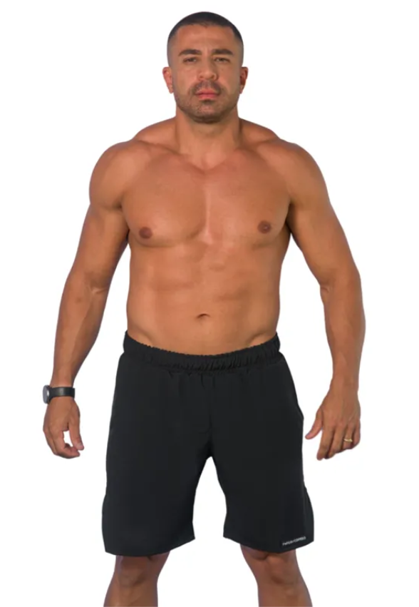 Bermuda Squat Preta C/ Short Térmico - Bolso Interno