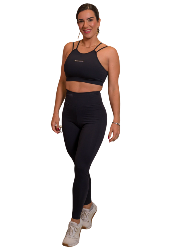 Legging Empina Bumbum Preta C/ Silk