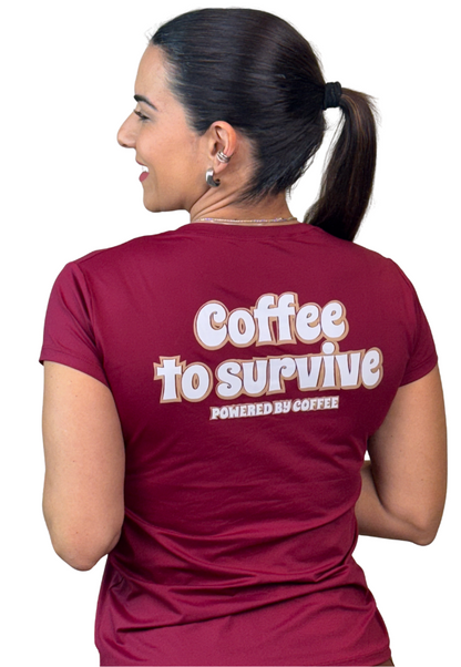 Camiseta Babylook Rouge Coffee To Service