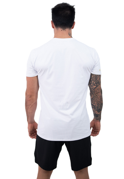 Camiseta Dry Poliamida Branco/Dourado Lurk