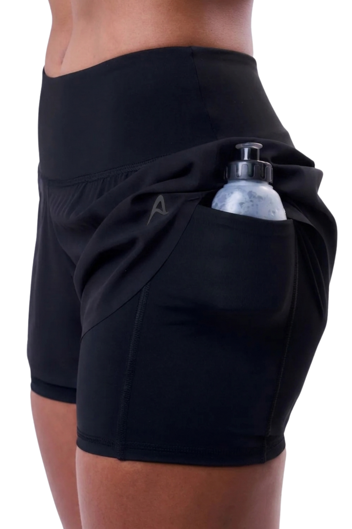 SHORT COM BERMUDA SIGNATURE SAMBA 3 BOLSOS SELADO BLACKOUT FEM IND PRETO