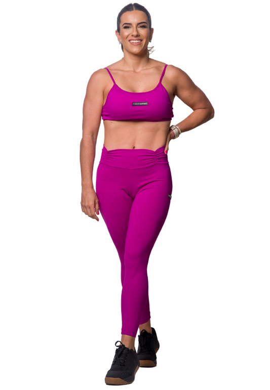 Legging Cós Drapeada Fúcsia