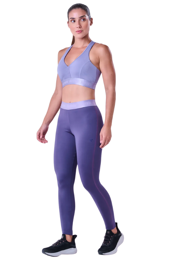 Legging Essential Flex Strik Fem Ind Roxo Veludo Authen