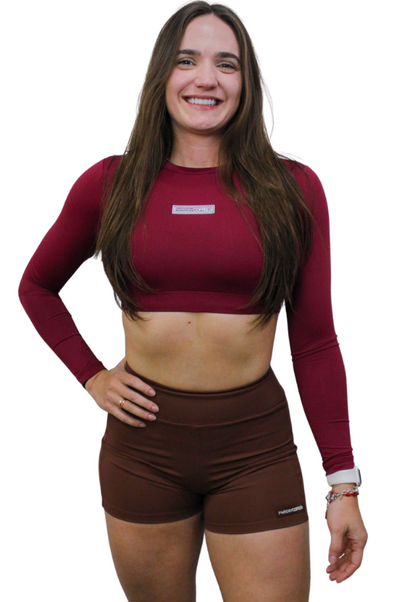 Cropped Manga Longa Rouge