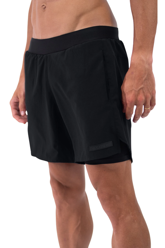 Shorts Curto c/Lycra 2 em 1 Preto Patch Lurk