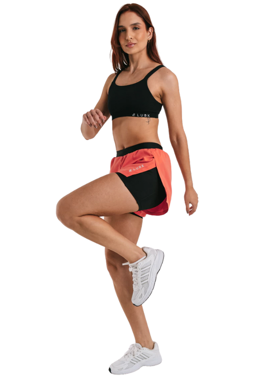Shorts Curto 2 em 1 Coral Lurk
