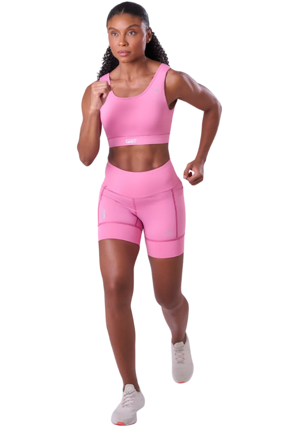 Bermuda Grit Bossa 3 Bolsos 15 Cm Rosa Malva