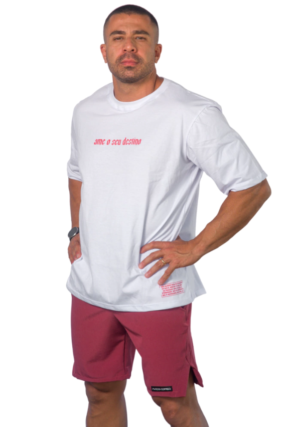 Camiseta Oversized Lucas da Rosa Braco C/ Vermelho