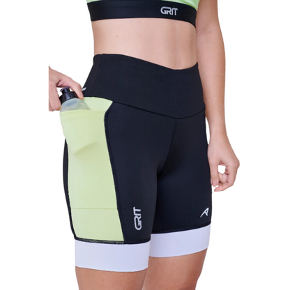 Bermuda Authen Grit Bossa 18 Cm Preto / Verde Flow / Cinza Claro