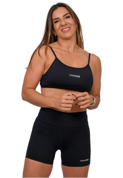 Top Carol Preto com Etiqueta