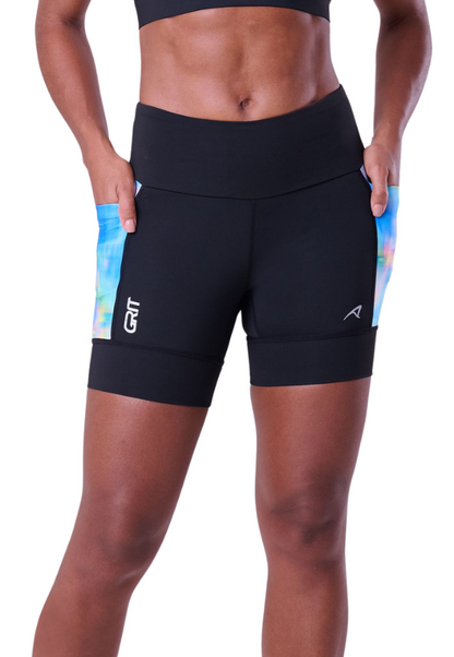 Bermuda Authen Grit Bossa 15 Cm Preto Estampa Segredo