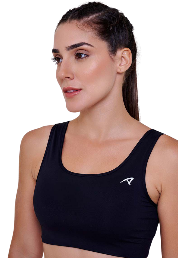 Top Signature Samba Reto Dupla Face Preto