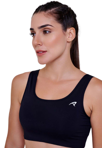 Top Signature Samba Reto Dupla Face Preto