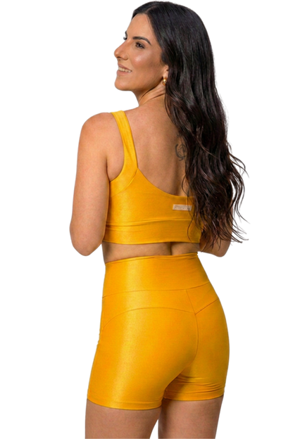 SHORTS EMPINA BUMBUM DOURADO