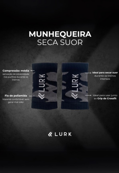 Munhequeira Seca Suor Rosa Neon Logo