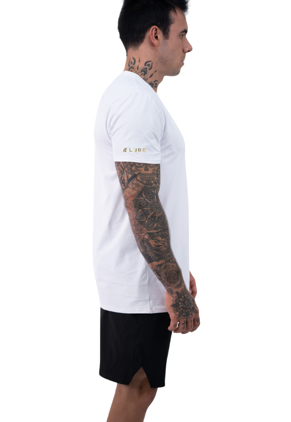 Camiseta Dry Poliamida Branco/Dourado Lurk