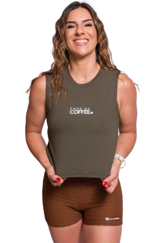 Cropped Mileni Visco Verde Militar