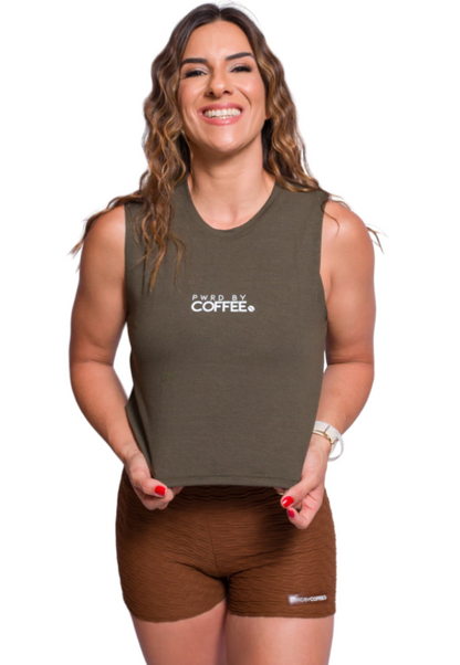 Cropped Mileni Visco Verde Militar