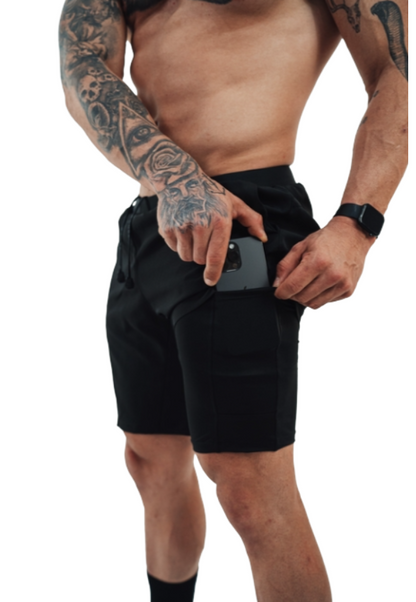 Shorts V3S C/ Lycra 2 em 1 Preto Lurk