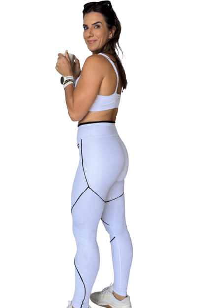 LEGGING BRANCA C/ VIES PRETO