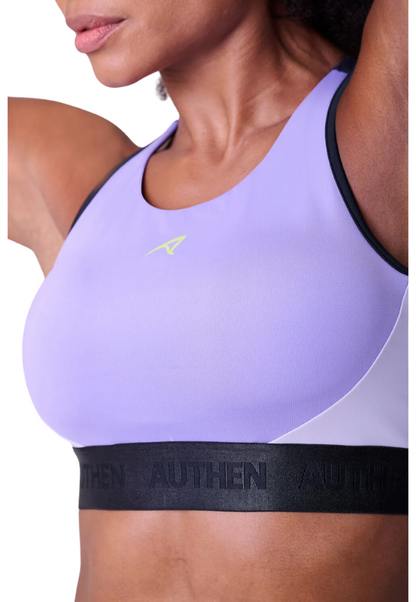 Top Essential Flex Block Nadador Preto/Lilás