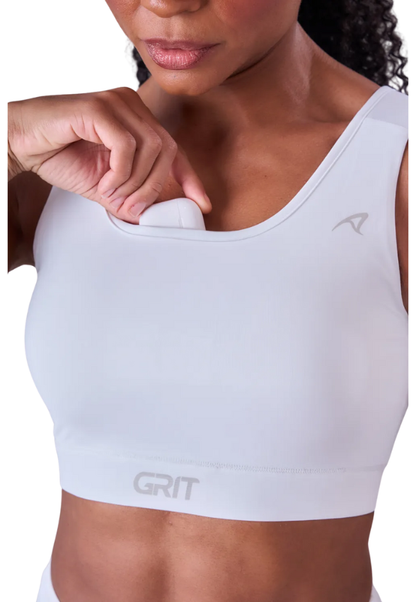 Top Grit Bossa Ajustavel 1 Bolso Reto All White Branco Authen