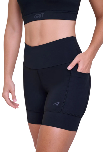 Bermuda Authen Grit Bossa 15 Cm Preto Blackout