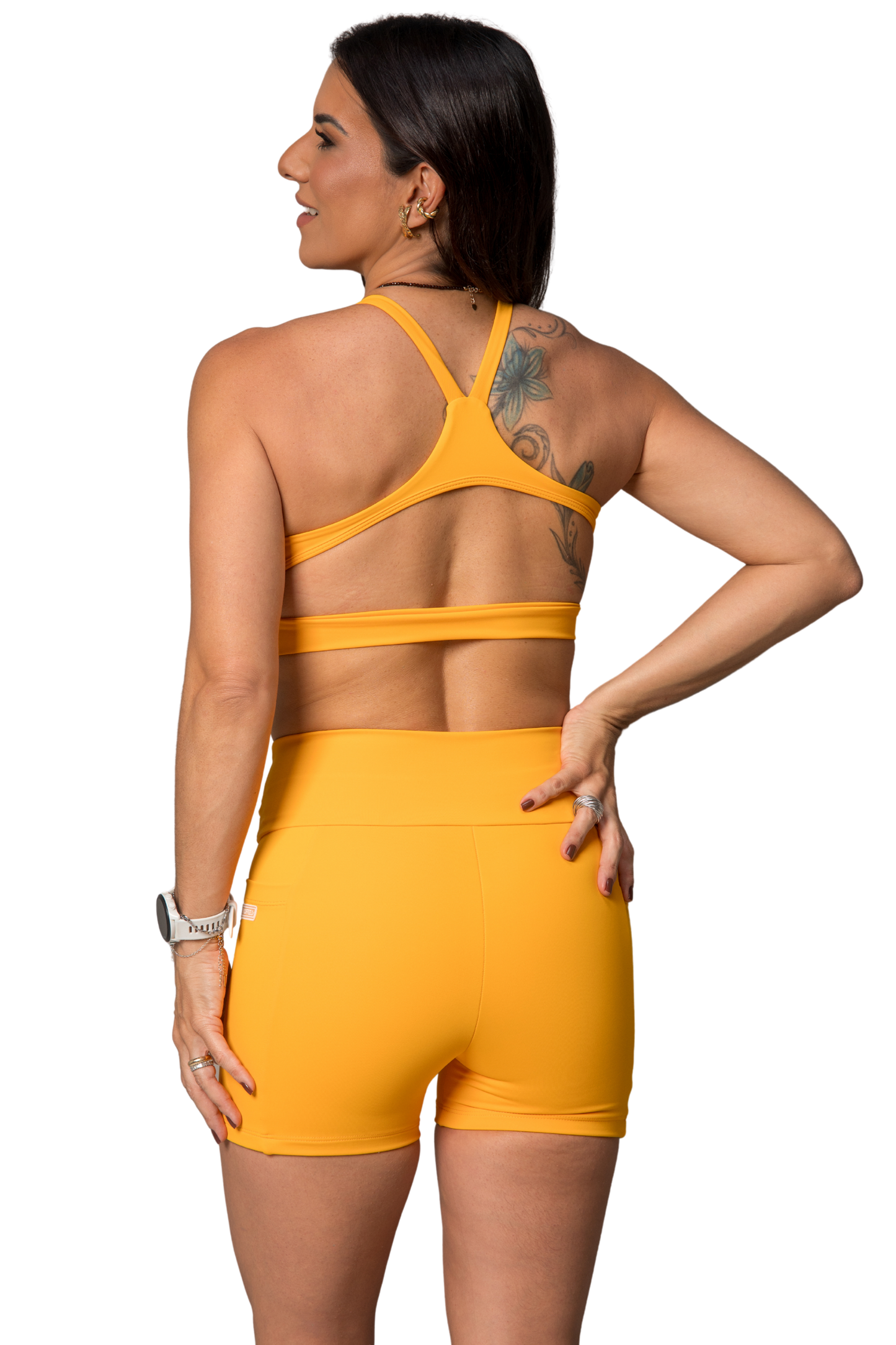 SHORTS THALI AMARELO BANDEIRA