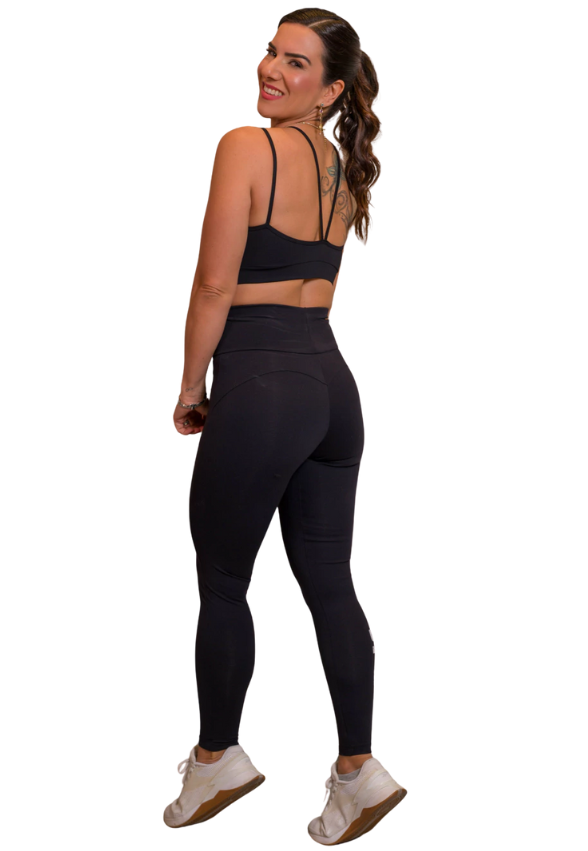 Legging Empina Bumbum Preta C/ Silk