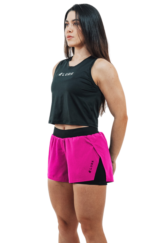 Shorts Feminino 2 em 1 Pink Lurk