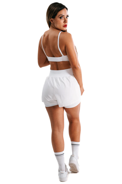Shorts Essence 2 em 1 Branco Lurk