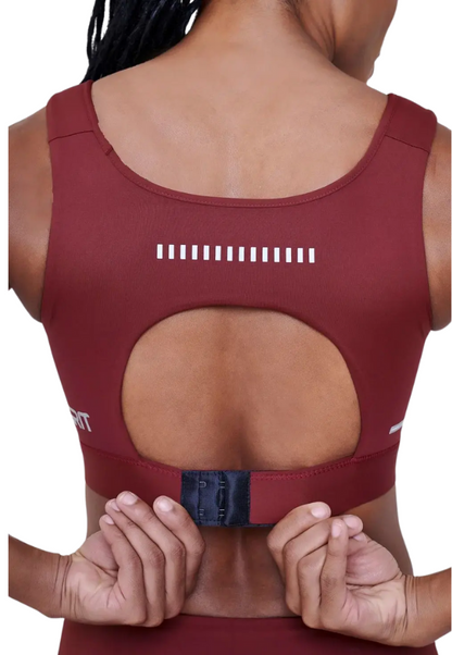 Top Grit Bossa Reto c/ Bolso Ajustável Vermelho Escuro