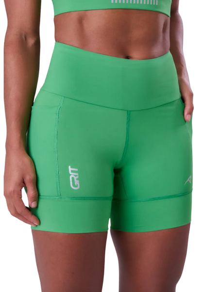 Bermuda Grit Bossa 3 Bolsos 15 cm Fem Ind Verde Vibrante Authen