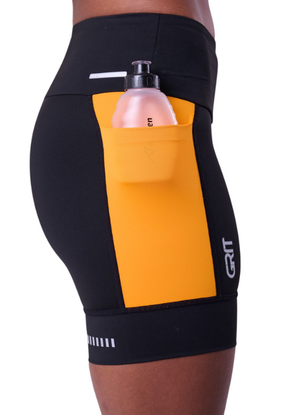 Bermuda Authen Grit Bossa 15 Cm Preto / Laranja