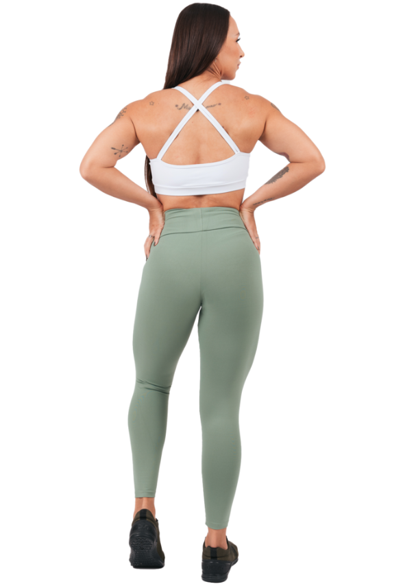 Legging  Cós Drapeada Verde Aura