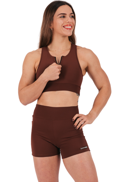 Top C/ Ziper Chocolate