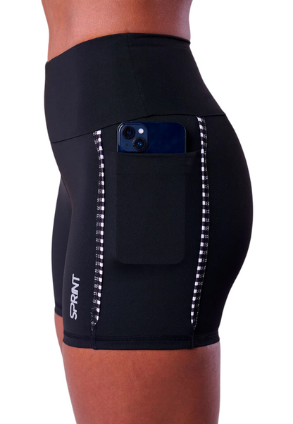 Bermuda Authen Sprint Ginga 12 Cm Preto