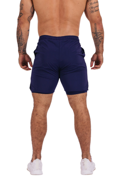 Bermuda Inácio Azul com Short Térmico - Bolso Interno