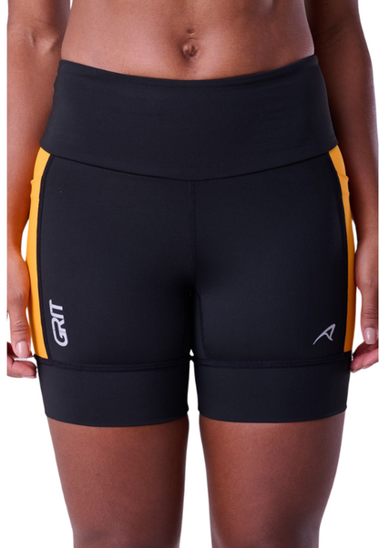 Bermuda Authen Grit Bossa 15 Cm Preto / Laranja