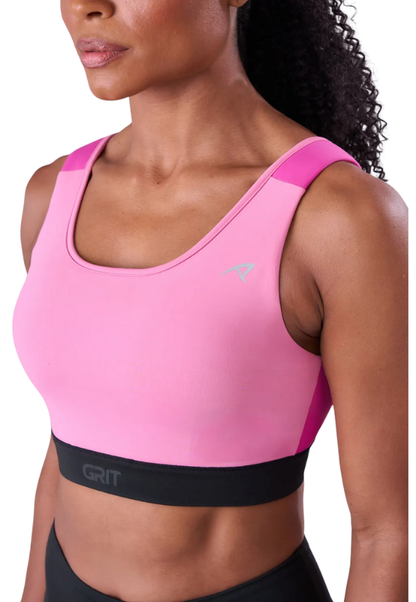 Top Grit Bossa Ajustável 1 Bolso Nadador Fem Ind Rosa Malva / Pink Fluor / Preto Authen