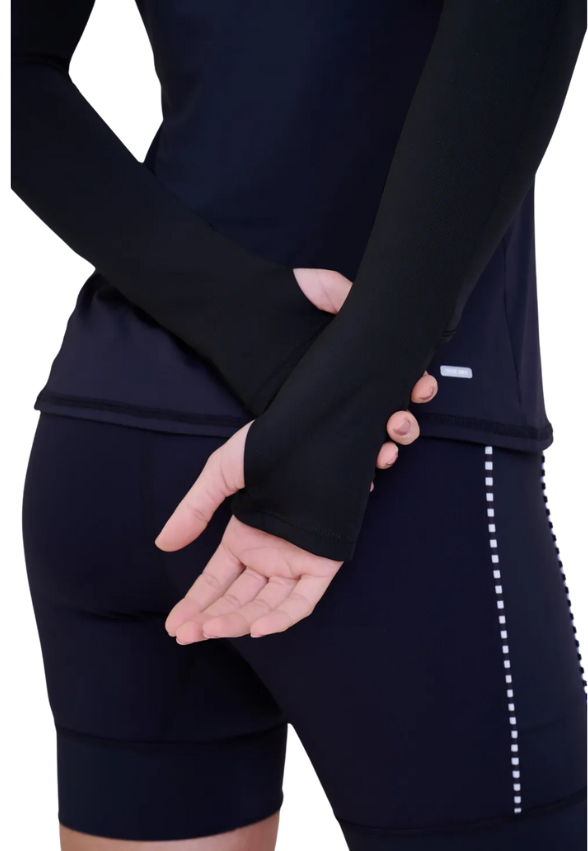 Manguito T. A. Coat de Compressão C/ Abertura Para Relógio e Dedeira Ind preto Authen